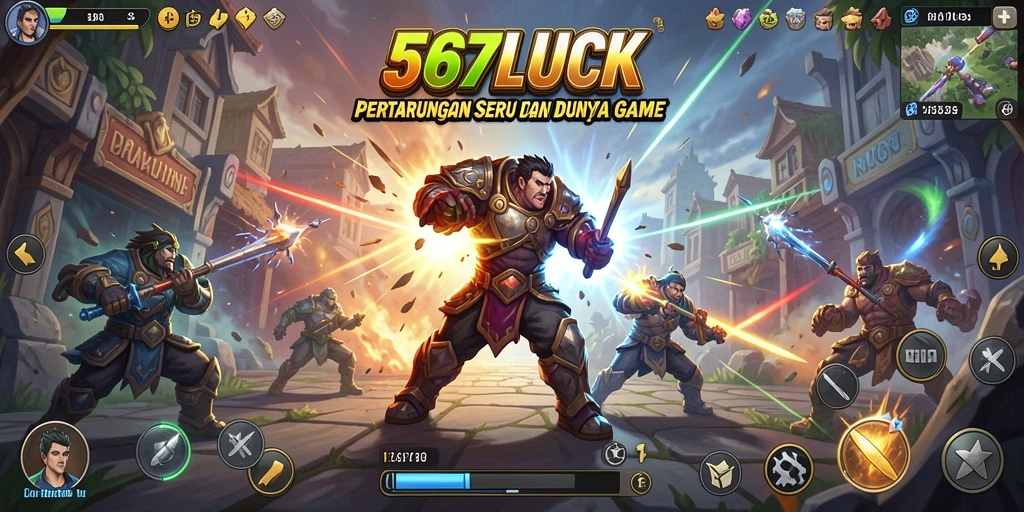 Tampilan gameplay seru dalam 567LUCK dengan pertarungan yang menegangkan.