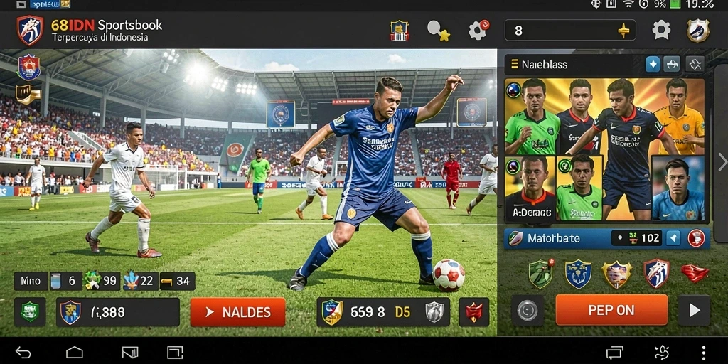Tangkapan layar aplikasi 68IDN menunjukkan pengalaman taruhan sportsbook yang menarik.