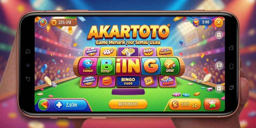 Screenshot gameplay AKARTOTO dengan suasana bermain Bingo yang seru.