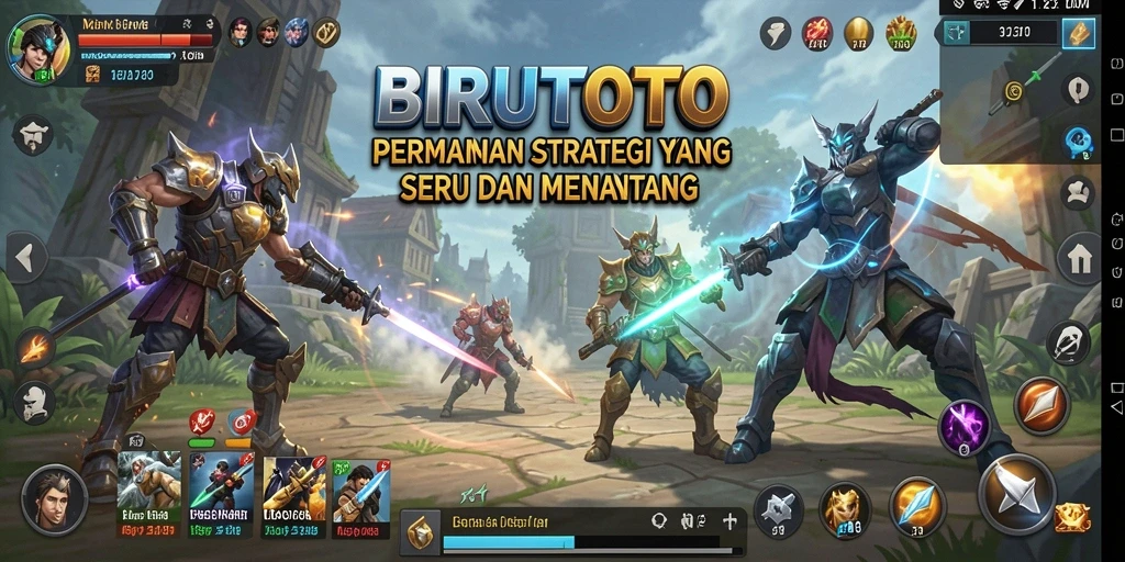 Tampilan gameplay strategis yang seru dari BIRUTOTO.