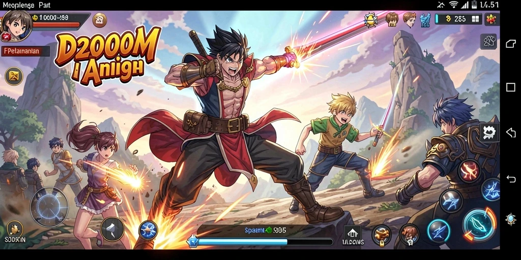 Tampilan gameplay D200M yang menakjubkan dengan aksi seru.