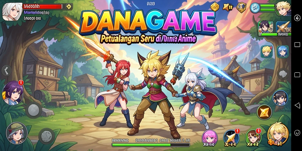 Tampilan gameplay yang mendebarkan dan penuh aksi di DANAGAME.