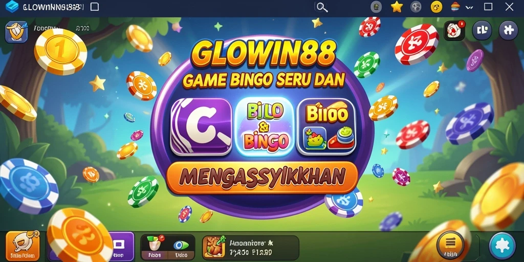 Tampilan gameplay seru di GLOWIN88 dengan suasana bingo yang meriah.