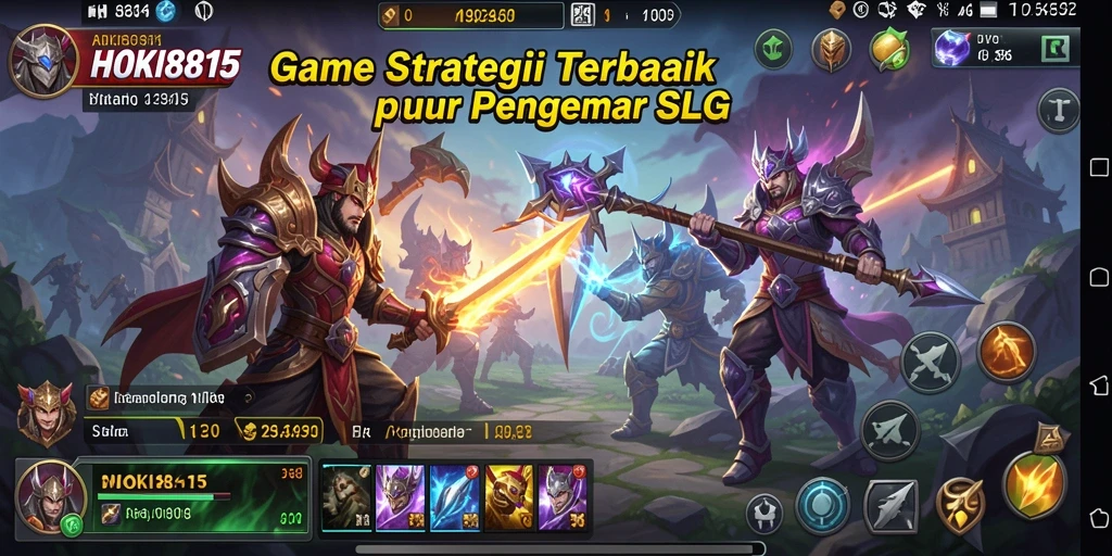 Tampilan gameplay HOKI8815 yang epik dan strategis.