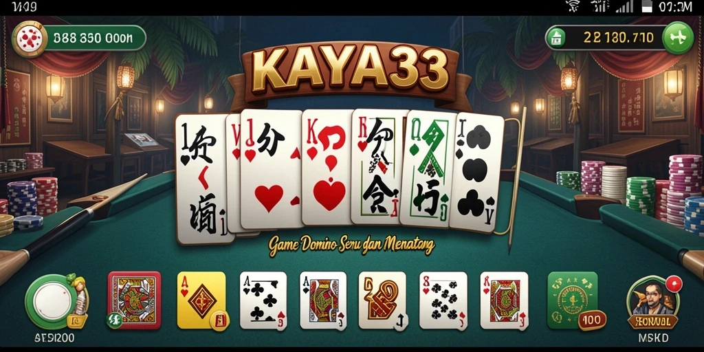 Gameplay seru dan interaktif KAYA33 dalam permainan Domino.