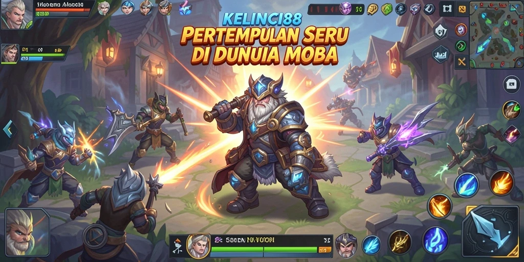 Screenshot gameplay KELINCI88 yang menunjukkan pertarungan seru antar tim.
