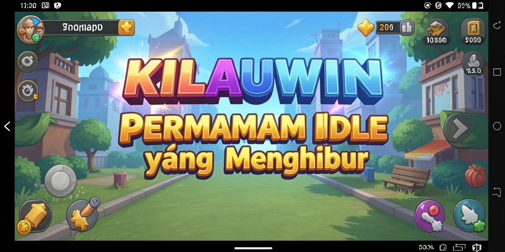 Tangkapan layar utama KILAUWIN menampilkan gameplay mengumpulkan sumber daya yang santai.