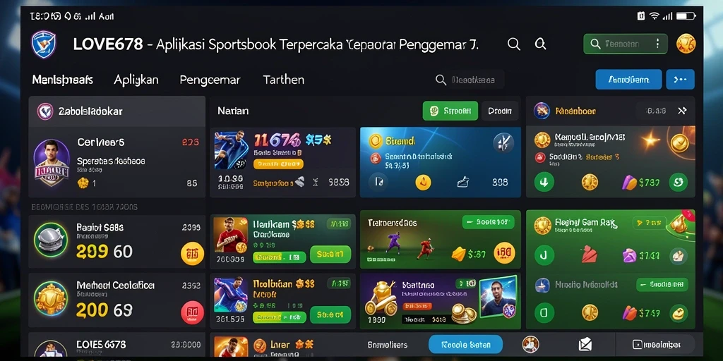 Tampilan menarik Gameplay Sportsbook dari LOVE678 yang interaktif.
