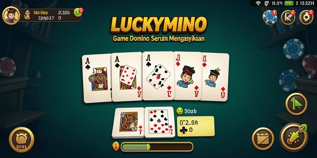 Tampilan gameplay seru Domino di LUCKYMINO dengan banyak pemain aktif.