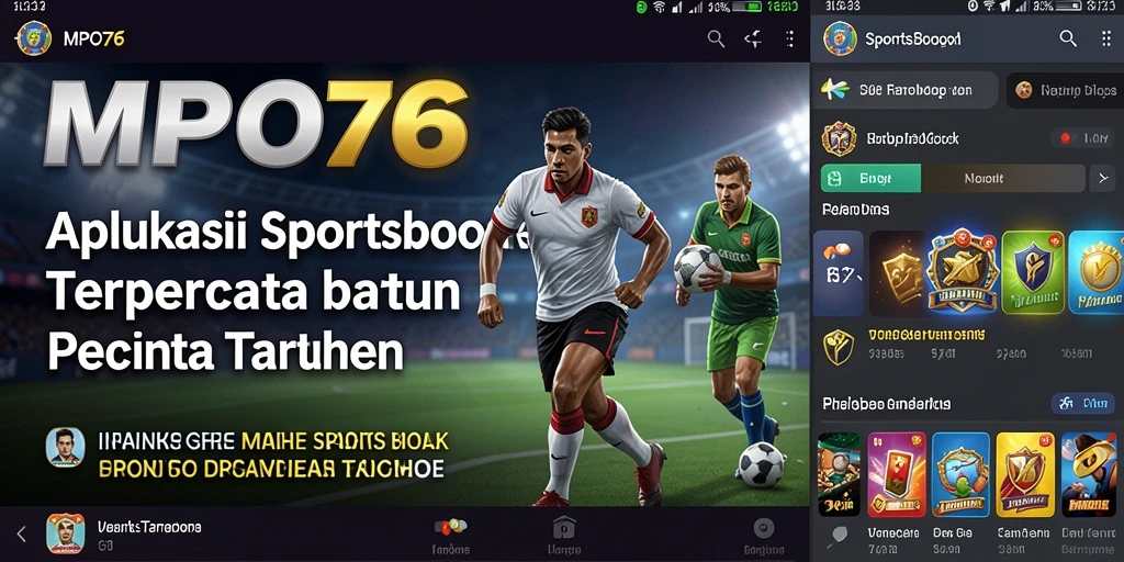 Screenshot MPO76 menampilkan taruhan olahraga yang menarik.