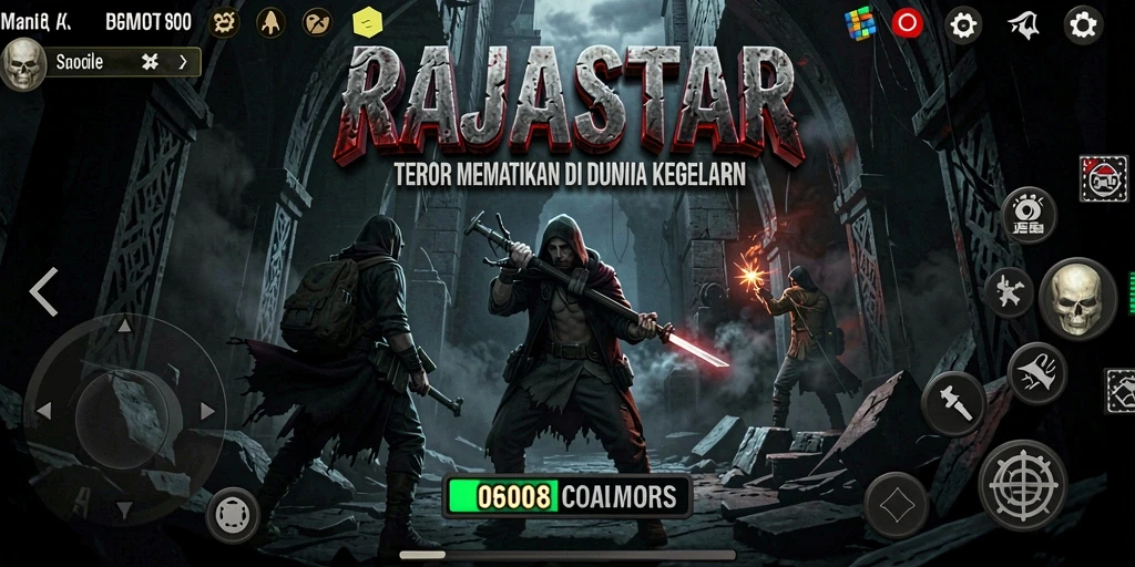 Screenshot tampilan gameplay seram RAJASTAR.