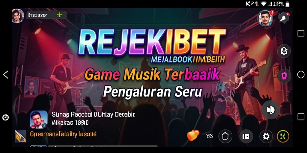 Screenshot gameplay REJEKIBET dengan tantangan musik yang seru.