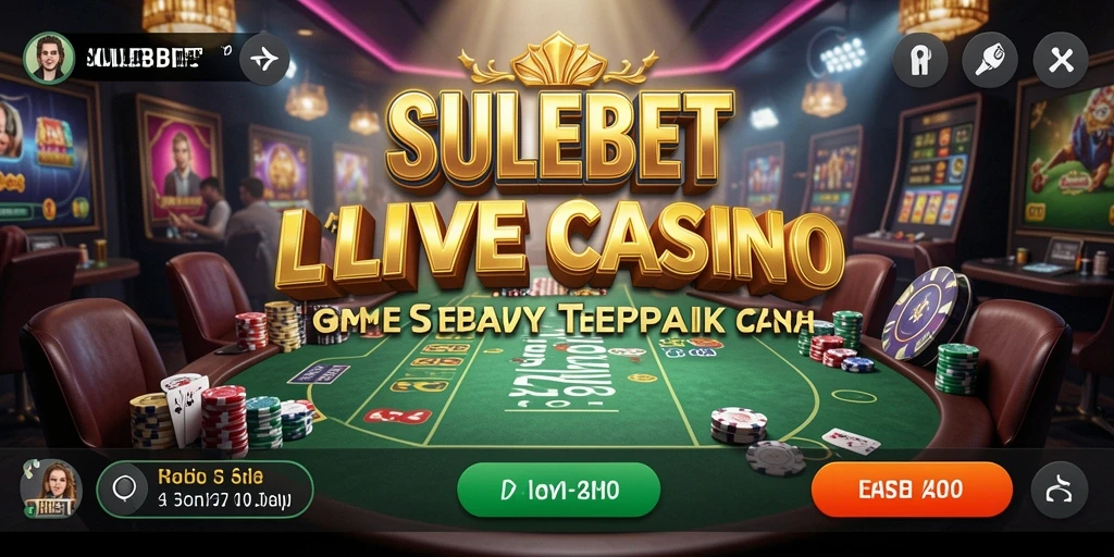 Screenshot SULEBET menunjukkan dealer langsung dan gameplay yang mendebarkan.