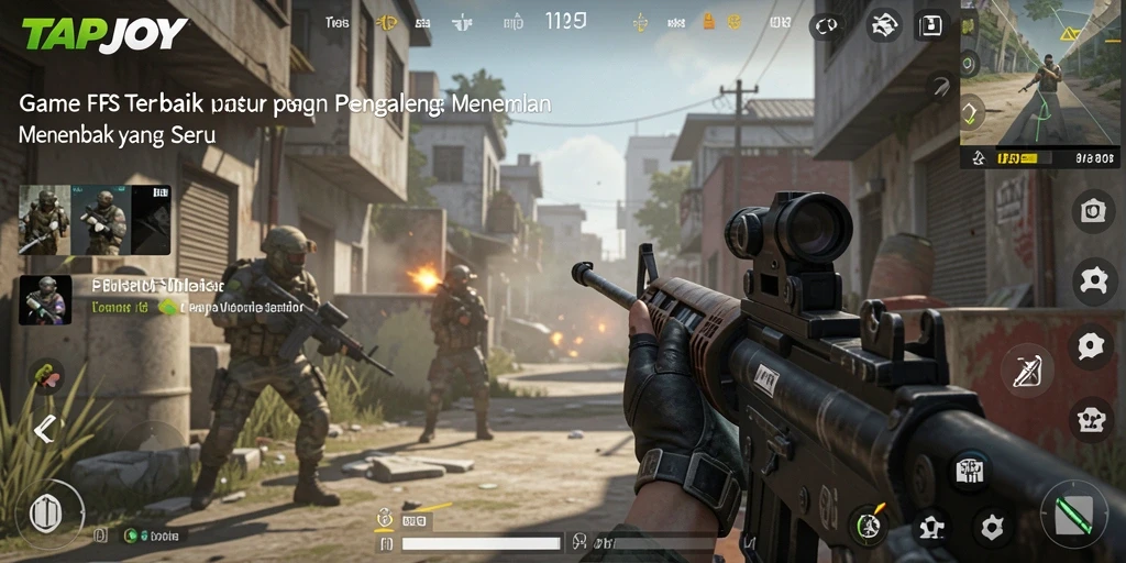 Screenshot menampilkan momen menegangkan dalam permainan FPS.
