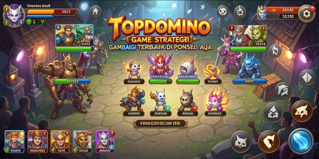 Screenshot permainan TOPDOMINO dengan grafis menakjubkan dan gameplay interaktif.