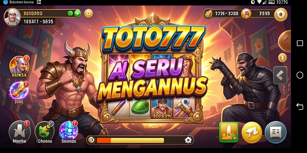 Tangkapan layar menunjukkan aksi seru dalam permainan TOTO777.