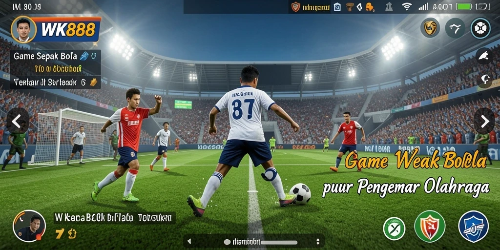 Tampilkan aksi seru dalam permainan sepak bola WK888.